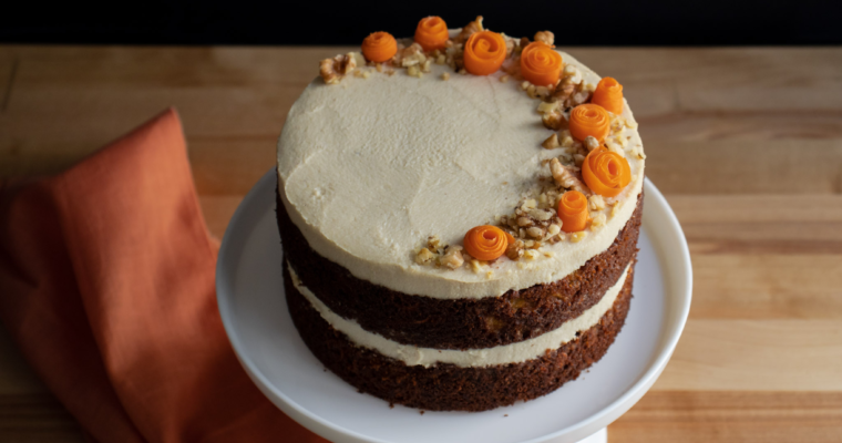 Paleo Carrot Cake with Maple Cashew Frosting